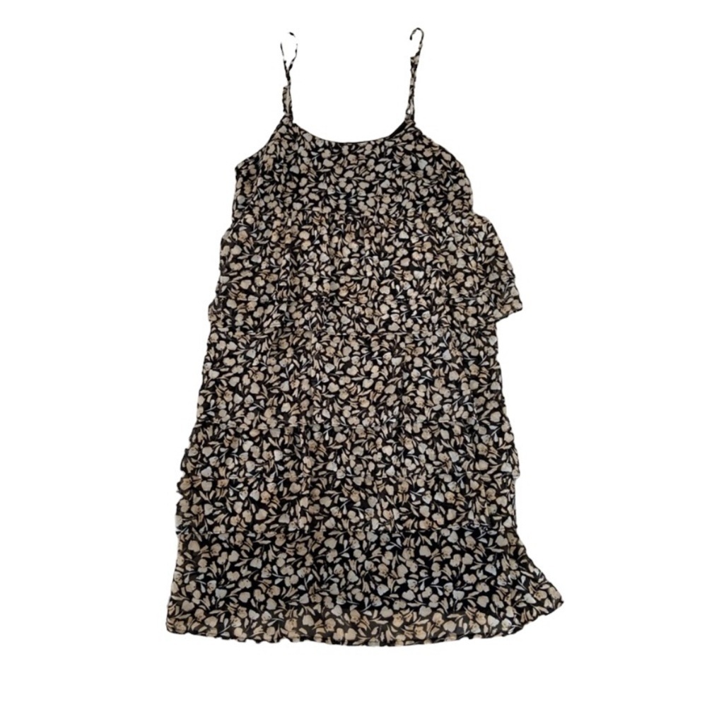 WHO WHAT WEAR FLORAL TIERED BABYDOLL DRESS SIZE XS